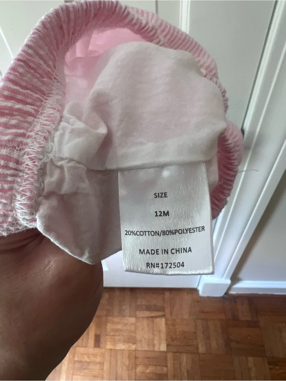 Light Pink Baby Girl Appliqué Pinafore Dress